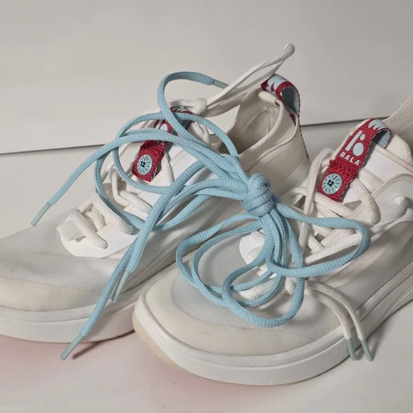 Bala Twelves Nurse Shoes Womens 5.5 White And Pink And Teal - Picture 6 of 8